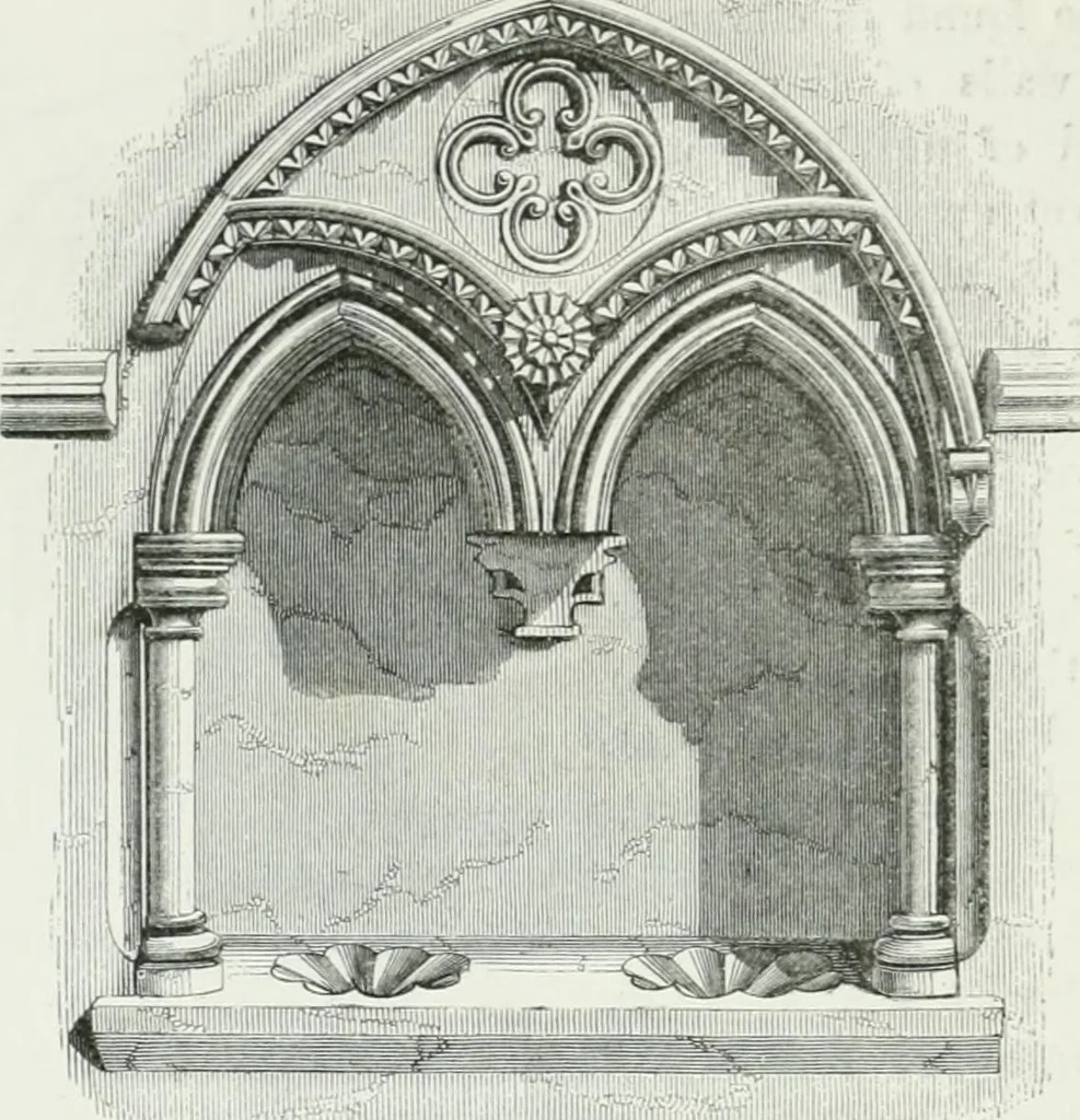 An illustration from An attempt to discriminate the styles of architecture in England : from the Conquest to the Reformation : with a sketch of the Grecian and Roman orders, 1862, leaf 247