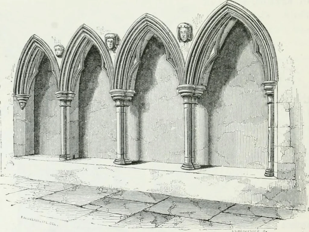 An illustration from An attempt to discriminate the styles of architecture in England : from the Conquest to the Reformation : with a sketch of the Grecian and Roman orders, 1862, leaf 247