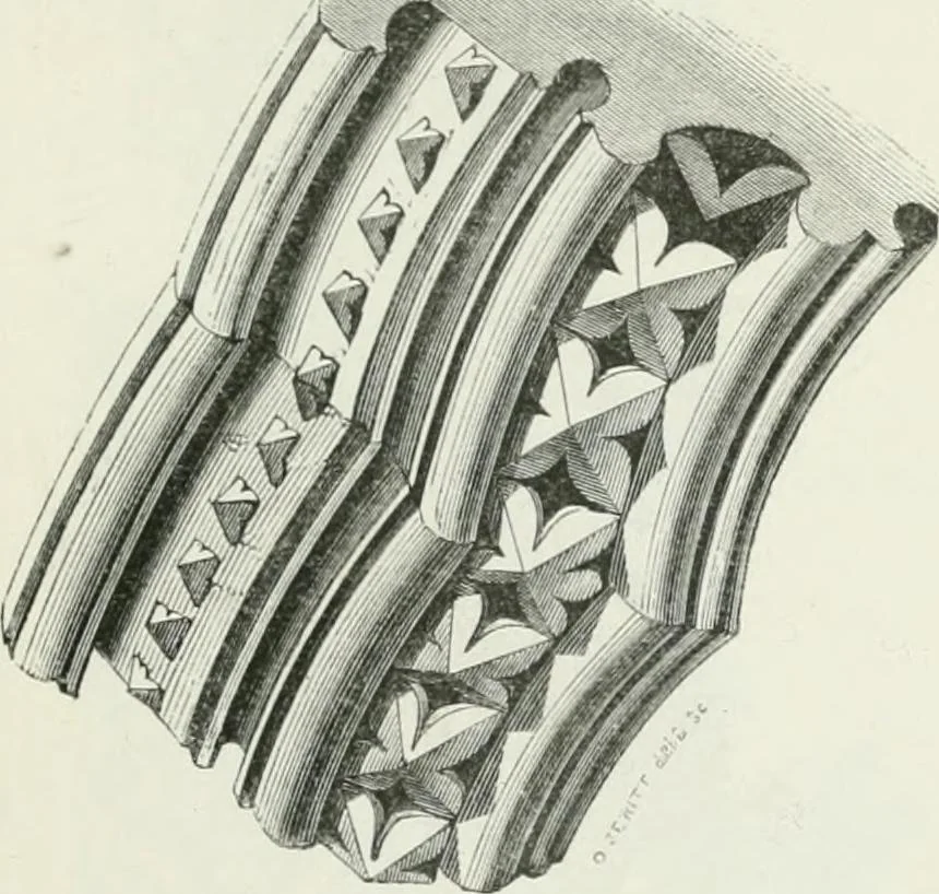 An illustration from An attempt to discriminate the styles of architecture in England : from the Conquest to the Reformation : with a sketch of the Grecian and Roman orders, 1862, leaf 248