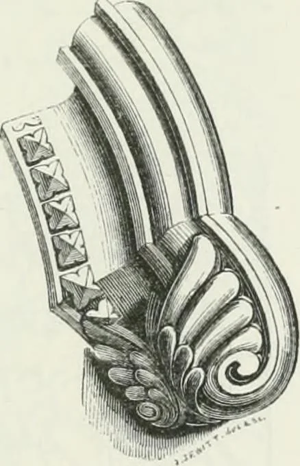 An illustration from An attempt to discriminate the styles of architecture in England : from the Conquest to the Reformation : with a sketch of the Grecian and Roman orders, 1862, leaf 248