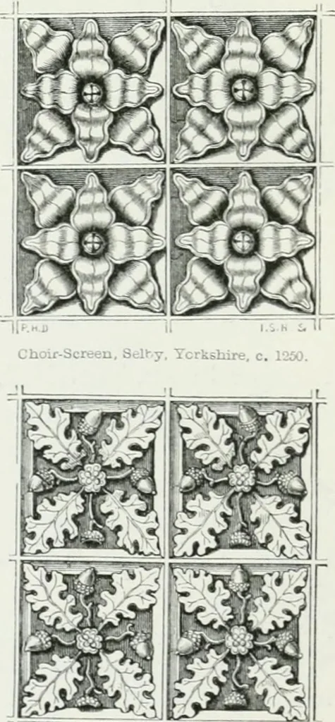 An illustration from An attempt to discriminate the styles of architecture in England : from the Conquest to the Reformation : with a sketch of the Grecian and Roman orders, 1862, leaf 249