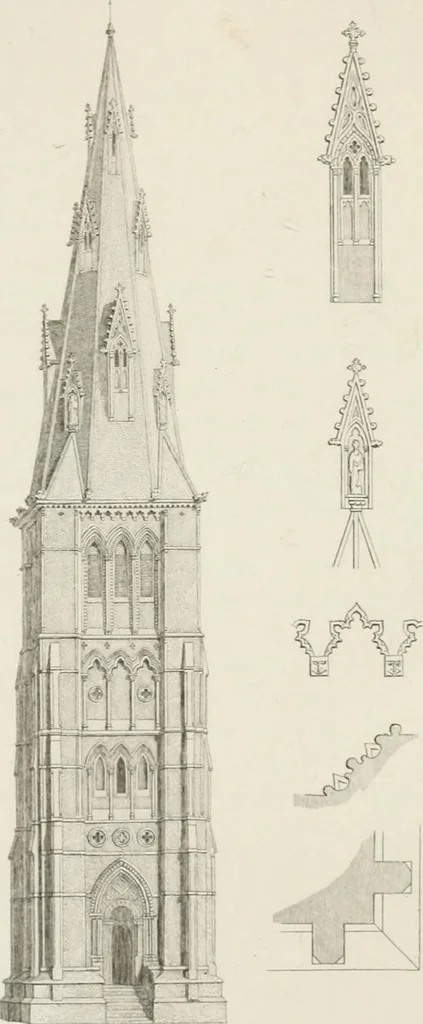 An illustration from An attempt to discriminate the styles of architecture in England : from the Conquest to the Reformation : with a sketch of the Grecian and Roman orders, 1862, leaf 257