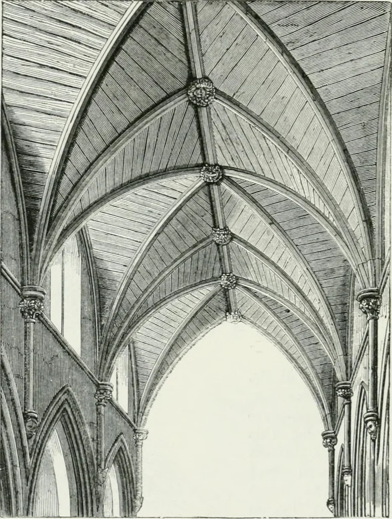 An illustration from An attempt to discriminate the styles of architecture in England : from the Conquest to the Reformation : with a sketch of the Grecian and Roman orders, 1862, leaf 261