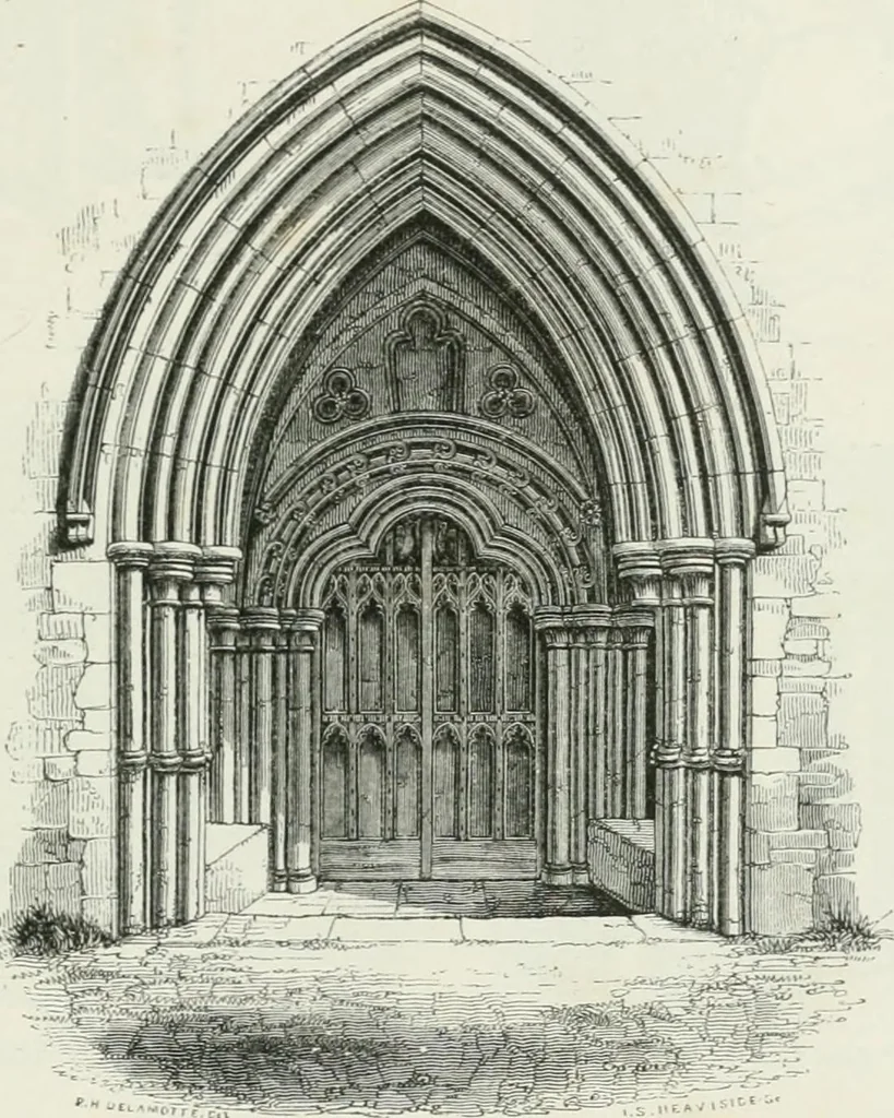 An illustration from An attempt to discriminate the styles of architecture in England : from the Conquest to the Reformation : with a sketch of the Grecian and Roman orders, 1862, leaf 270