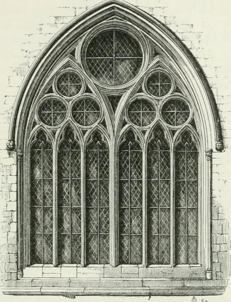 An illustration from An attempt to discriminate the styles of architecture in England : from the Conquest to the Reformation : with a sketch of the Grecian and Roman orders, 1862, leaf 280