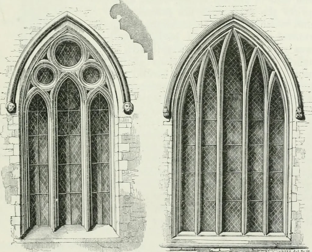 An illustration from An attempt to discriminate the styles of architecture in England : from the Conquest to the Reformation : with a sketch of the Grecian and Roman orders, 1862, leaf 280