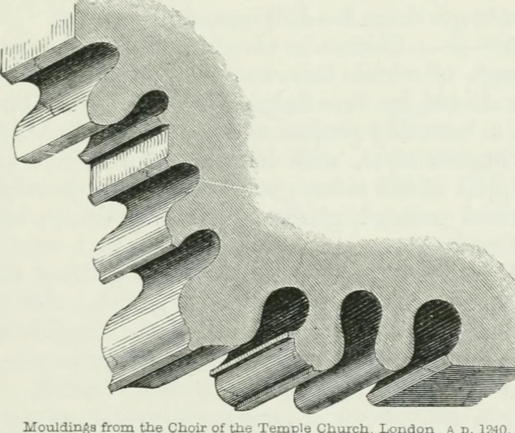 An illustration from An attempt to discriminate the styles of architecture in England : from the Conquest to the Reformation : with a sketch of the Grecian and Roman orders, 1862, leaf 300