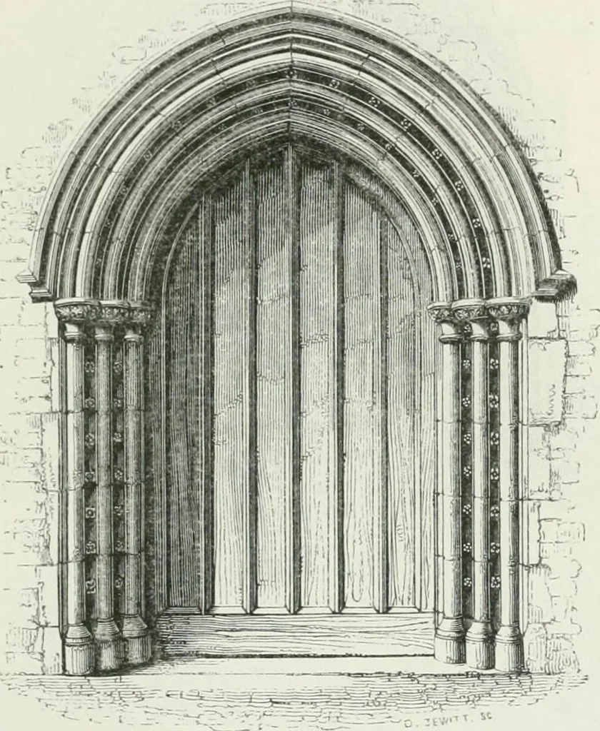 An illustration from An attempt to discriminate the styles of architecture in England : from the Conquest to the Reformation : with a sketch of the Grecian and Roman orders, 1862, leaf 314