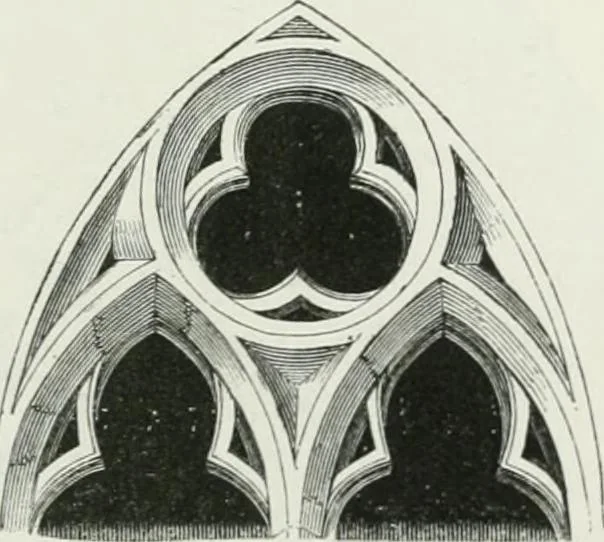 An illustration from An attempt to discriminate the styles of architecture in England : from the Conquest to the Reformation : with a sketch of the Grecian and Roman orders, 1862, leaf 318