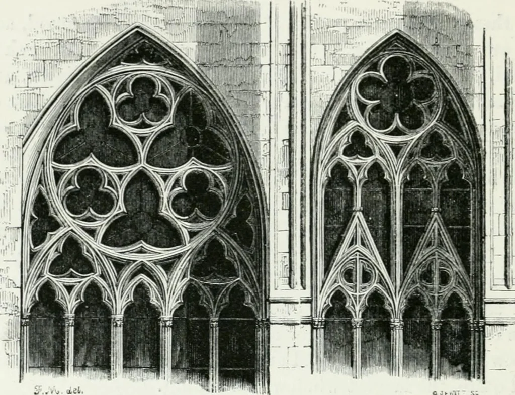 An illustration from An attempt to discriminate the styles of architecture in England : from the Conquest to the Reformation : with a sketch of the Grecian and Roman orders, 1862, leaf 319