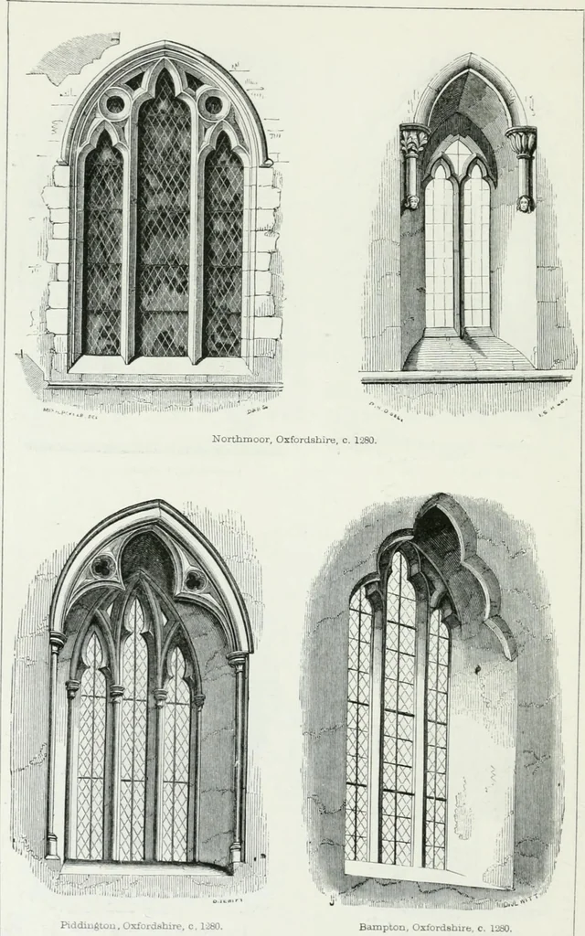 An illustration from An attempt to discriminate the styles of architecture in England : from the Conquest to the Reformation : with a sketch of the Grecian and Roman orders, 1862, leaf 321