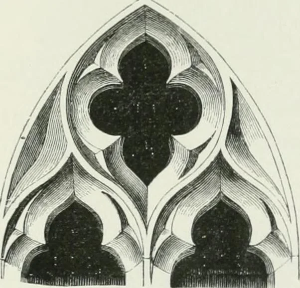 An illustration from An attempt to discriminate the styles of architecture in England : from the Conquest to the Reformation : with a sketch of the Grecian and Roman orders, 1862, leaf 322