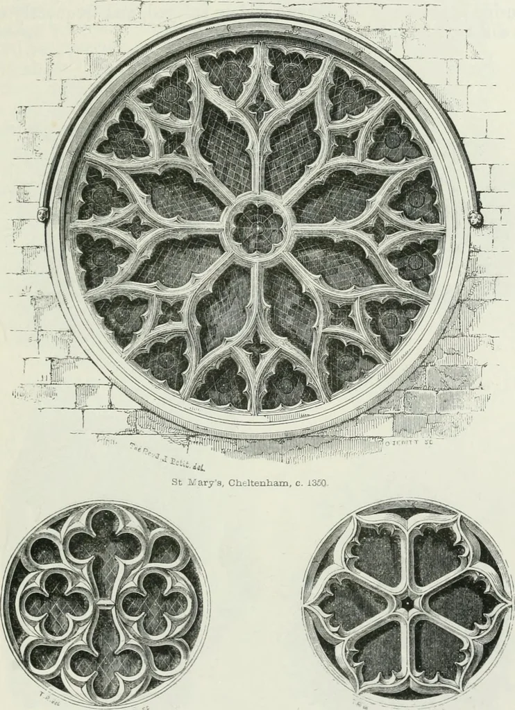 An illustration from An attempt to discriminate the styles of architecture in England : from the Conquest to the Reformation : with a sketch of the Grecian and Roman orders, 1862, leaf 326