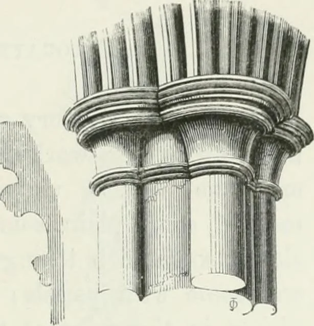 An illustration from An attempt to discriminate the styles of architecture in England : from the Conquest to the Reformation : with a sketch of the Grecian and Roman orders, 1862, leaf 338