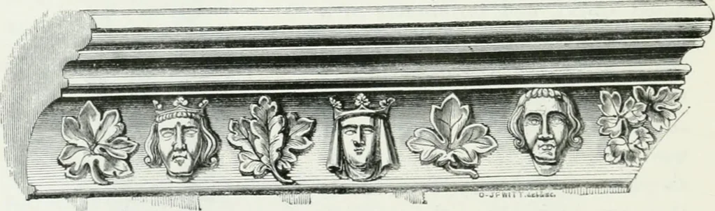 An illustration from An attempt to discriminate the styles of architecture in England : from the Conquest to the Reformation : with a sketch of the Grecian and Roman orders, 1862, leaf 341