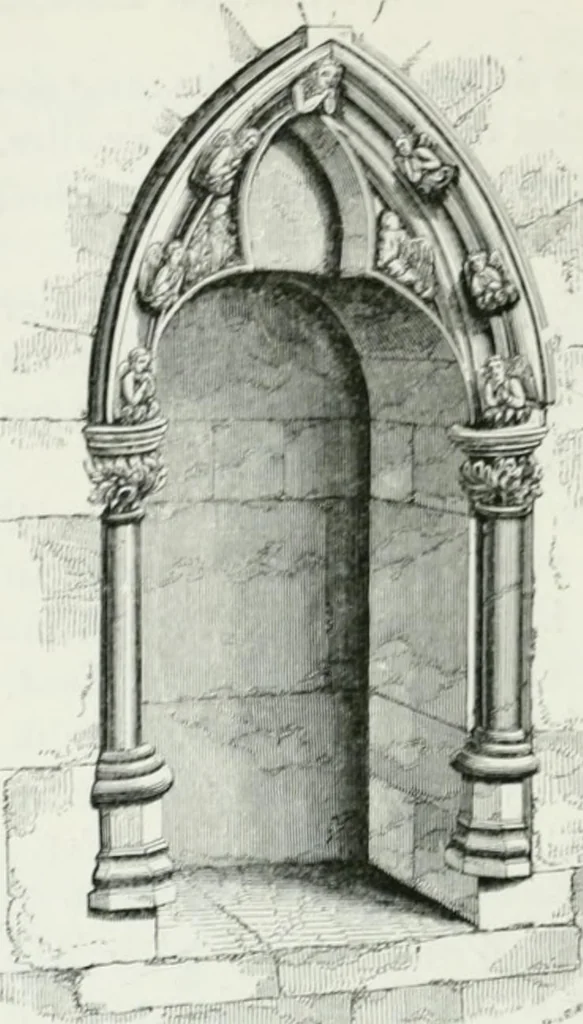 An illustration from An attempt to discriminate the styles of architecture in England : from the Conquest to the Reformation : with a sketch of the Grecian and Roman orders, 1862, leaf 343