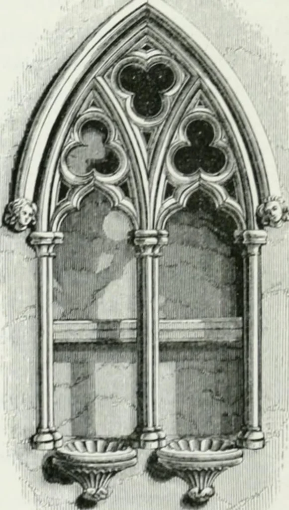 An illustration from An attempt to discriminate the styles of architecture in England : from the Conquest to the Reformation : with a sketch of the Grecian and Roman orders, 1862, leaf 343