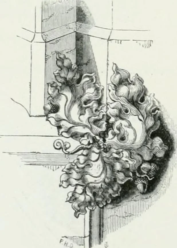 An illustration from An attempt to discriminate the styles of architecture in England : from the Conquest to the Reformation : with a sketch of the Grecian and Roman orders, 1862, leaf 353