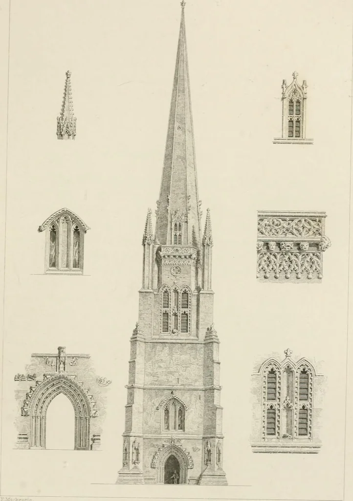 An illustration from An attempt to discriminate the styles of architecture in England : from the Conquest to the Reformation : with a sketch of the Grecian and Roman orders, 1862, leaf 358