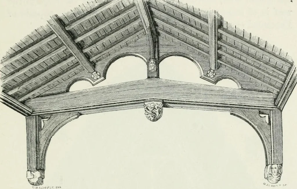 An illustration from An attempt to discriminate the styles of architecture in England : from the Conquest to the Reformation : with a sketch of the Grecian and Roman orders, 1862, leaf 362