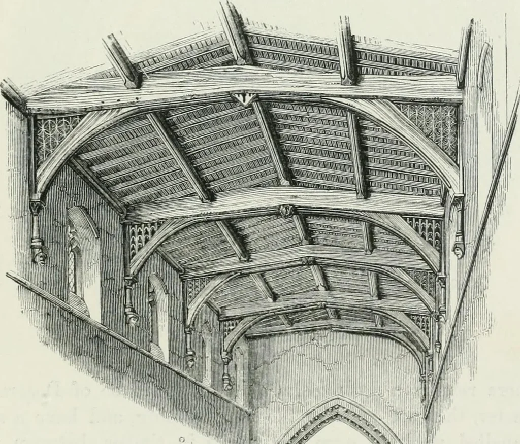 An illustration from An attempt to discriminate the styles of architecture in England : from the Conquest to the Reformation : with a sketch of the Grecian and Roman orders, 1862, leaf 362