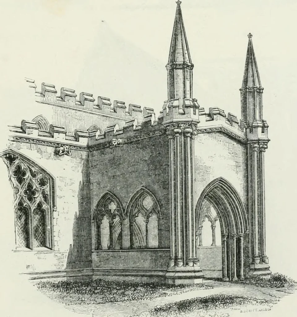 An illustration from An attempt to discriminate the styles of architecture in England : from the Conquest to the Reformation : with a sketch of the Grecian and Roman orders, 1862, leaf 374