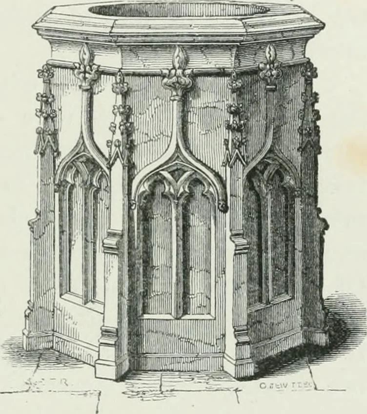 An illustration from An attempt to discriminate the styles of architecture in England : from the Conquest to the Reformation : with a sketch of the Grecian and Roman orders, 1862, leaf 376