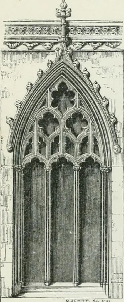 An illustration from An attempt to discriminate the styles of architecture in England : from the Conquest to the Reformation : with a sketch of the Grecian and Roman orders, 1862, leaf 380