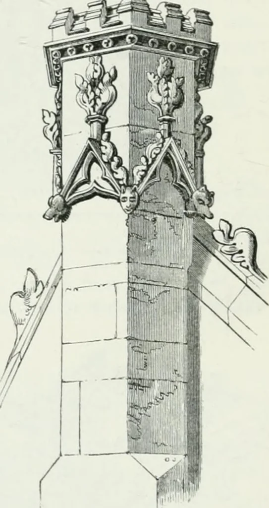 An illustration from An attempt to discriminate the styles of architecture in England : from the Conquest to the Reformation : with a sketch of the Grecian and Roman orders, 1862, leaf 411