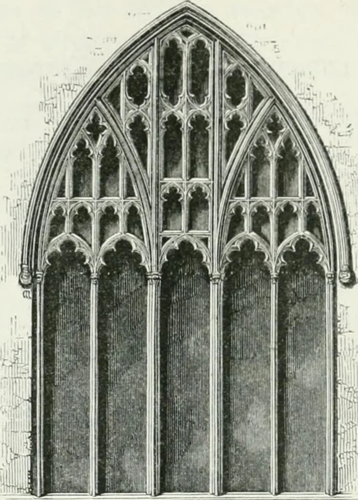 An illustration from An attempt to discriminate the styles of architecture in England : from the Conquest to the Reformation : with a sketch of the Grecian and Roman orders, 1862, leaf 425