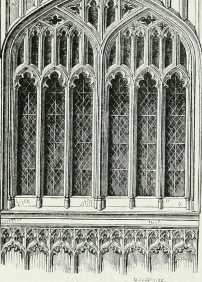 An illustration from An attempt to discriminate the styles of architecture in England : from the Conquest to the Reformation : with a sketch of the Grecian and Roman orders, 1862, leaf 425