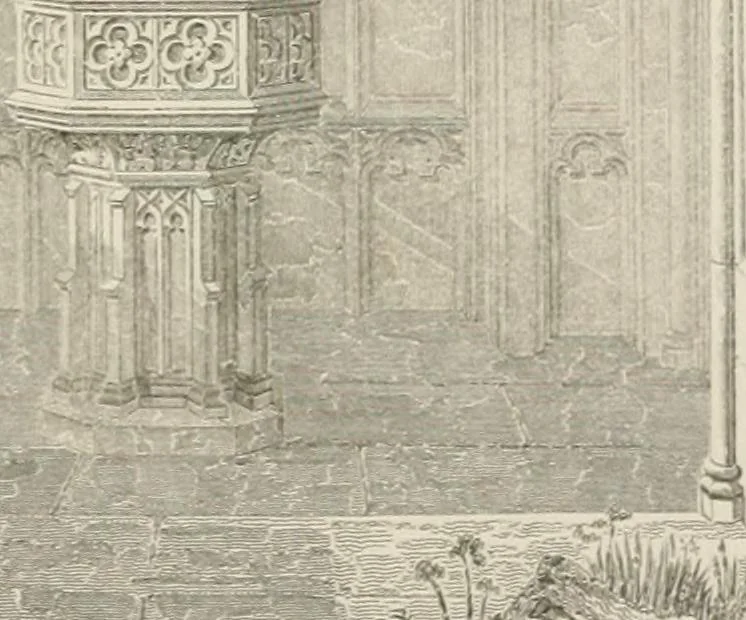 An illustration from An attempt to discriminate the styles of architecture in England : from the Conquest to the Reformation : with a sketch of the Grecian and Roman orders, 1862, leaf 430