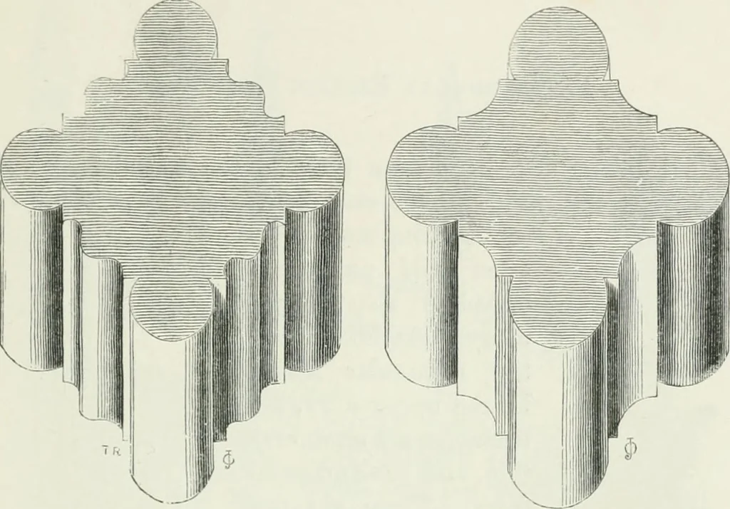An illustration from An attempt to discriminate the styles of architecture in England : from the Conquest to the Reformation : with a sketch of the Grecian and Roman orders, 1862, leaf 434