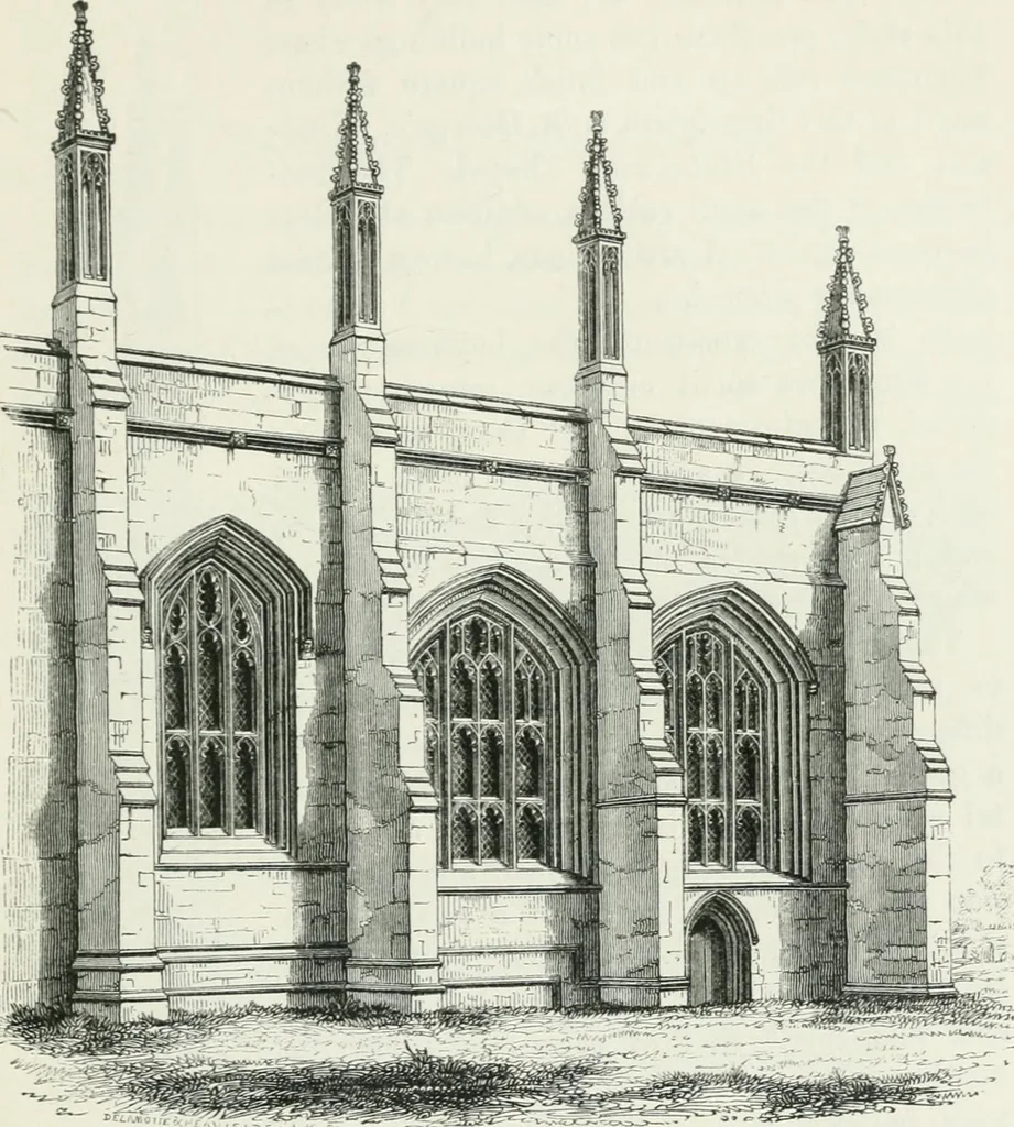 An illustration from An attempt to discriminate the styles of architecture in England : from the Conquest to the Reformation : with a sketch of the Grecian and Roman orders, 1862, leaf 436