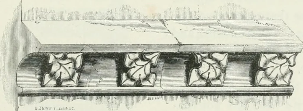 An illustration from An attempt to discriminate the styles of architecture in England : from the Conquest to the Reformation : with a sketch of the Grecian and Roman orders, 1862, leaf 438