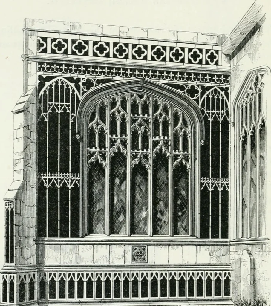 An illustration from An attempt to discriminate the styles of architecture in England : from the Conquest to the Reformation : with a sketch of the Grecian and Roman orders, 1862, leaf 445