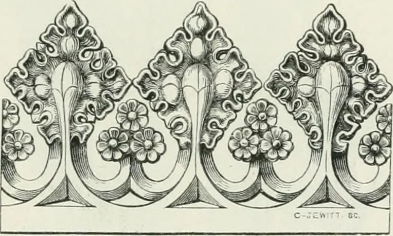 An illustration from An attempt to discriminate the styles of architecture in England : from the Conquest to the Reformation : with a sketch of the Grecian and Roman orders, 1862, leaf 446