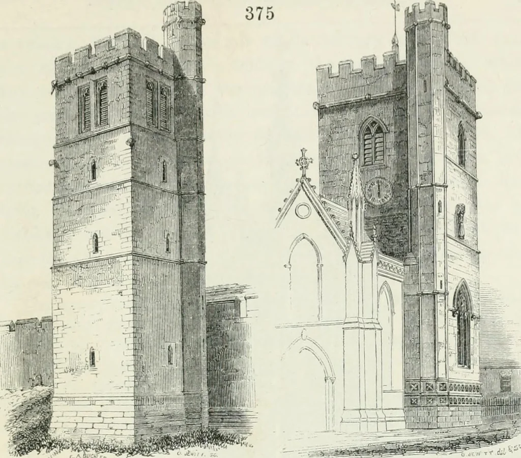 An illustration from An attempt to discriminate the styles of architecture in England : from the Conquest to the Reformation : with a sketch of the Grecian and Roman orders, 1862, leaf 452
