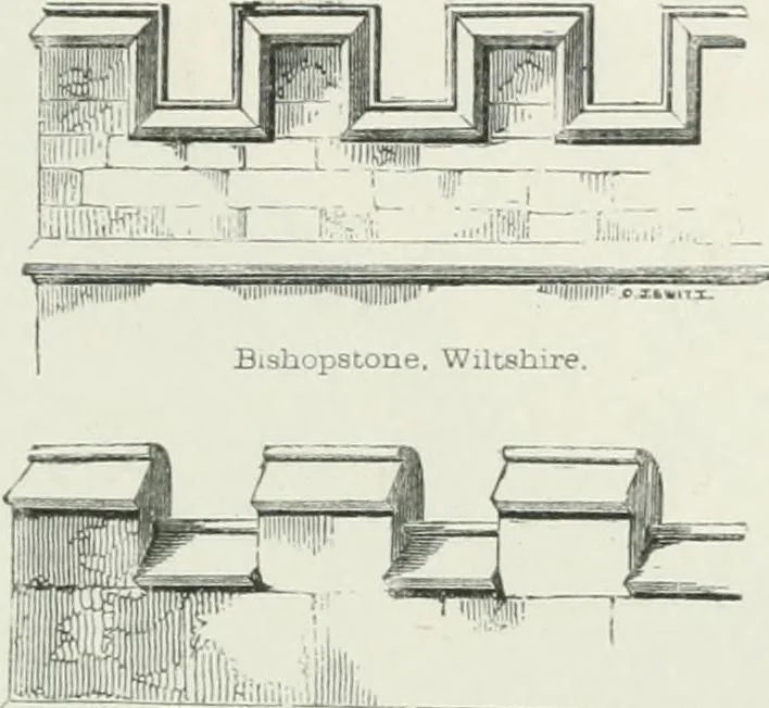 An illustration from An attempt to discriminate the styles of architecture in England : from the Conquest to the Reformation : with a sketch of the Grecian and Roman orders, 1862, leaf 456