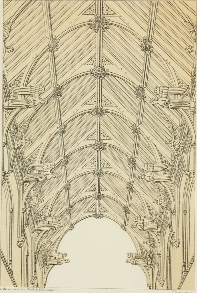 An illustration from An attempt to discriminate the styles of architecture in England : from the Conquest to the Reformation : with a sketch of the Grecian and Roman orders, 1862, leaf 458