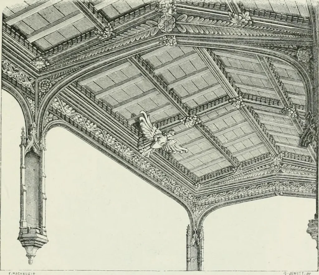 An illustration from An attempt to discriminate the styles of architecture in England : from the Conquest to the Reformation : with a sketch of the Grecian and Roman orders, 1862, leaf 460