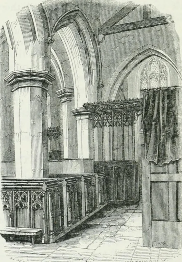 An illustration from An attempt to discriminate the styles of architecture in England : from the Conquest to the Reformation : with a sketch of the Grecian and Roman orders, 1862, leaf 485