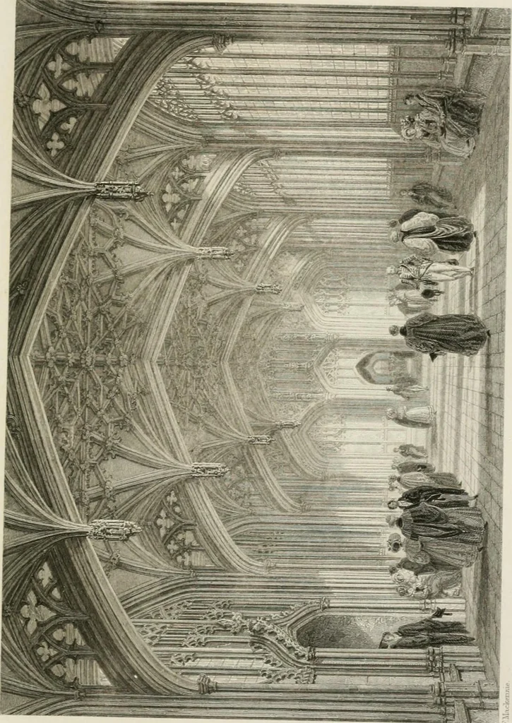 An illustration from An attempt to discriminate the styles of architecture in England : from the Conquest to the Reformation : with a sketch of the Grecian and Roman orders, 1862, leaf 496