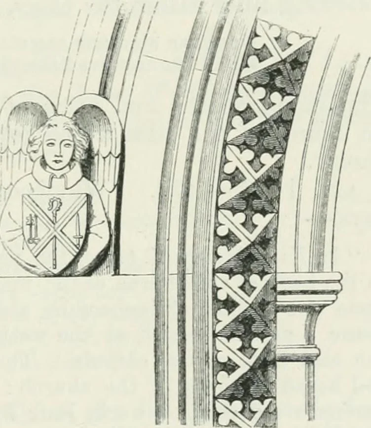An illustration from An attempt to discriminate the styles of architecture in England : from the Conquest to the Reformation : with a sketch of the Grecian and Roman orders, 1862, leaf 498
