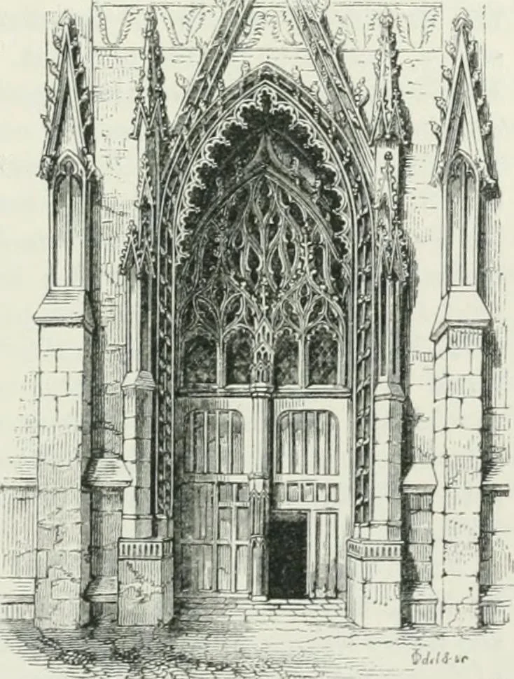 An illustration from An attempt to discriminate the styles of architecture in England : from the Conquest to the Reformation : with a sketch of the Grecian and Roman orders, 1862, leaf 514
