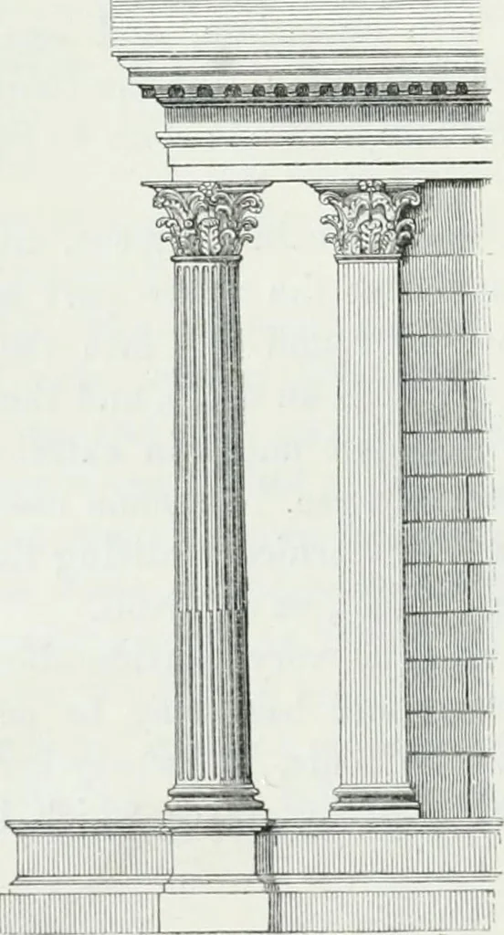 An illustration from An attempt to discriminate the styles of architecture in England : from the Conquest to the Reformation : with a sketch of the Grecian and Roman orders, 1862, leaf 55