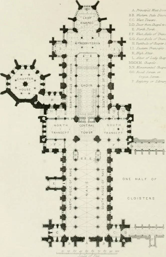 An illustration from An attempt to discriminate the styles of architecture in England : from the Conquest to the Reformation : with a sketch of the Grecian and Roman orders, 1862, leaf 67