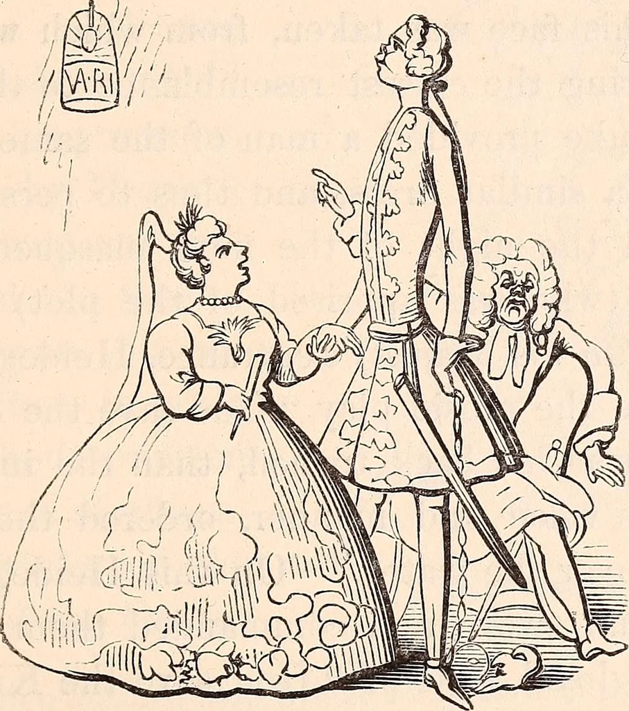 An illustration from England under the house of Hanover; : its history and condition during the reigns of the three Georges, illustrated from the caricatures and satires of the day., 1848, leaf 120