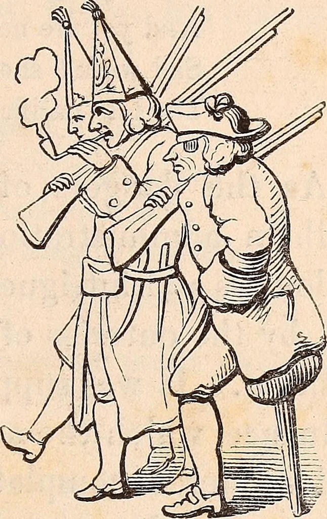 An illustration from England under the house of Hanover; : its history and condition during the reigns of the three Georges, illustrated from the caricatures and satires of the day., 1848, leaf 256