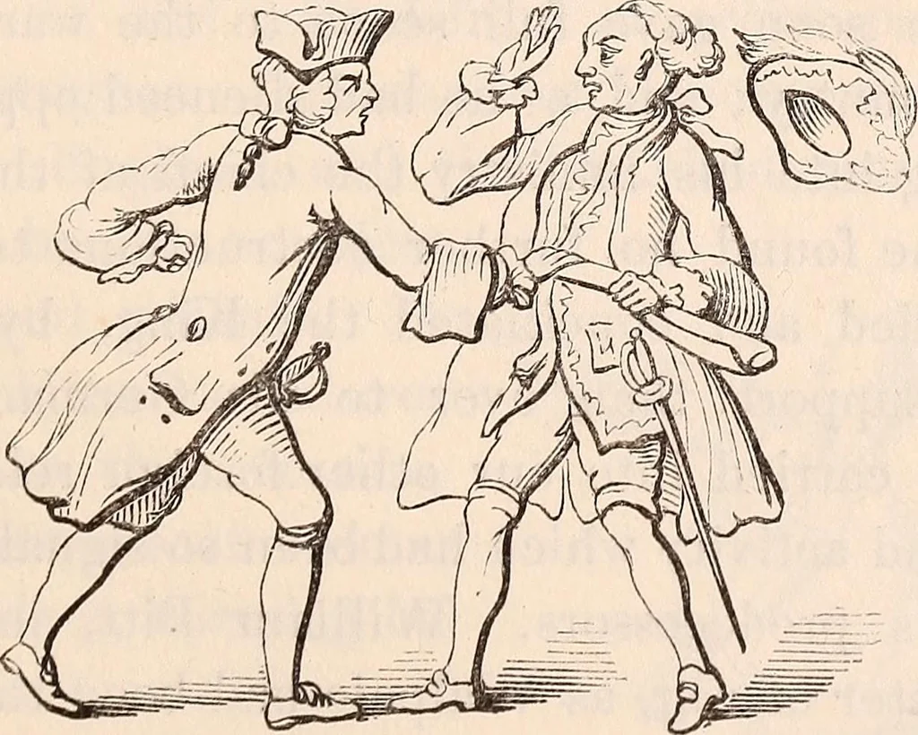 An illustration from England under the house of Hanover; : its history and condition during the reigns of the three Georges, illustrated from the caricatures and satires of the day., 1848, leaf 324